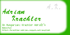 adrian krachler business card